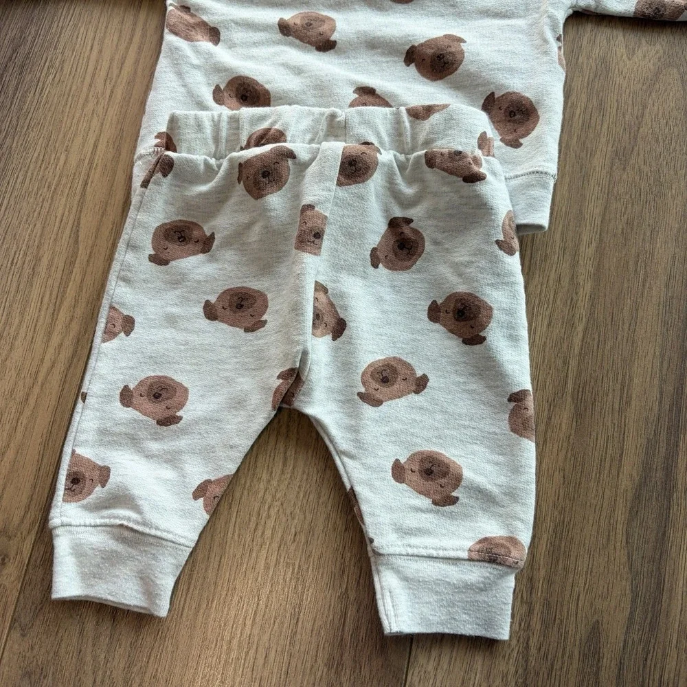 Baby Boys Girls Carters Dog‎ Print Sweat Set Size 0-3 Months
